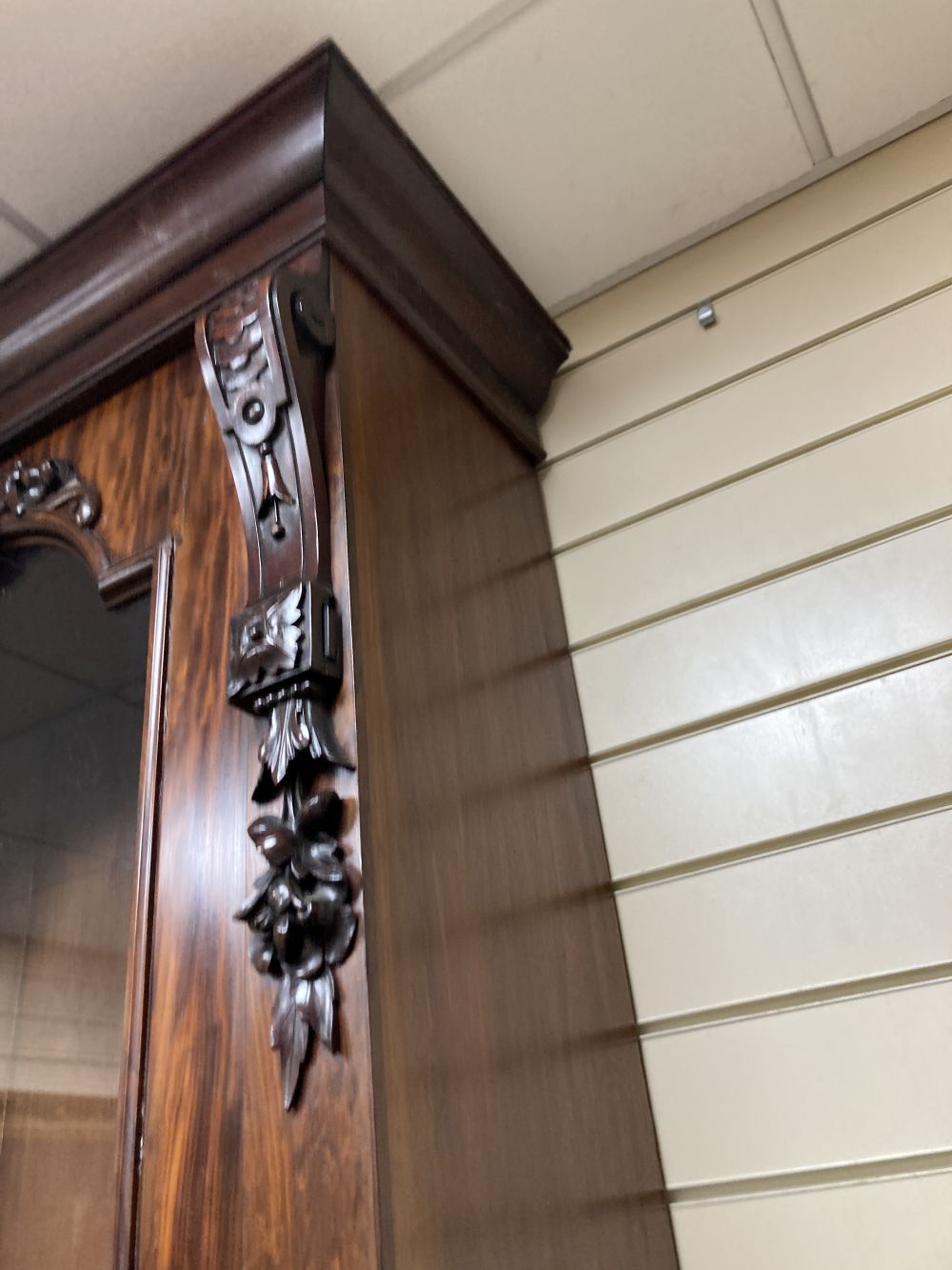 A Victorian mahogany library bookcase cupboard, width 135cm depth 49cm height 256cm